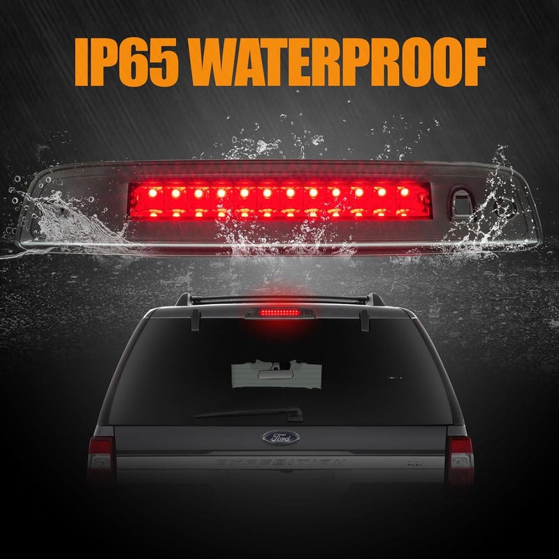 Cxdar Third 3rd Brake Light LED for 2003-2016 Ford Expedition, High Mount Rear Brake Lights Assembly for 03-16 Lincoln Navigator, Waterproof Center Cab Lamp Stop Light (Black) - Image 5
